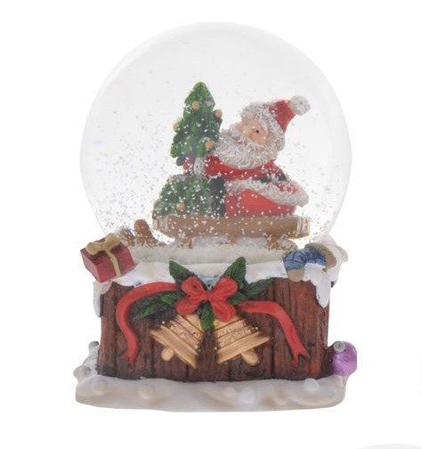 Christmas Snow Globe (B) - Santa with Tree