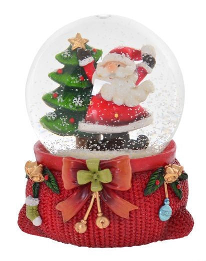 Christmas Snow Globe - Santa with Tree (A)