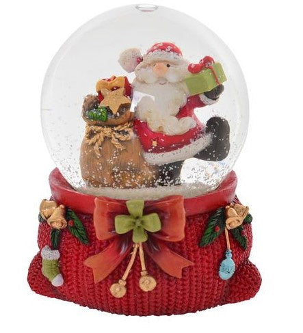 Christmas Snow Globe - Santa with Toy Sack (C)