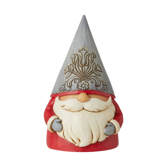 Grey Floral Hat Gnome - JS