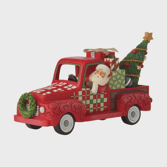 Santa in Red Truck - JS