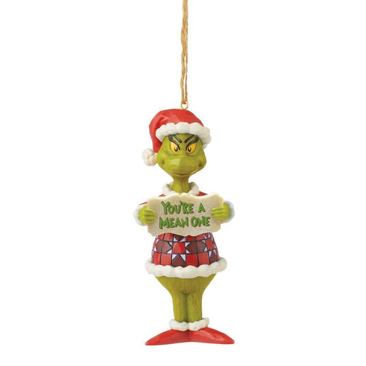 Grinch Mean One -  Hanging Ornament PVC - JS