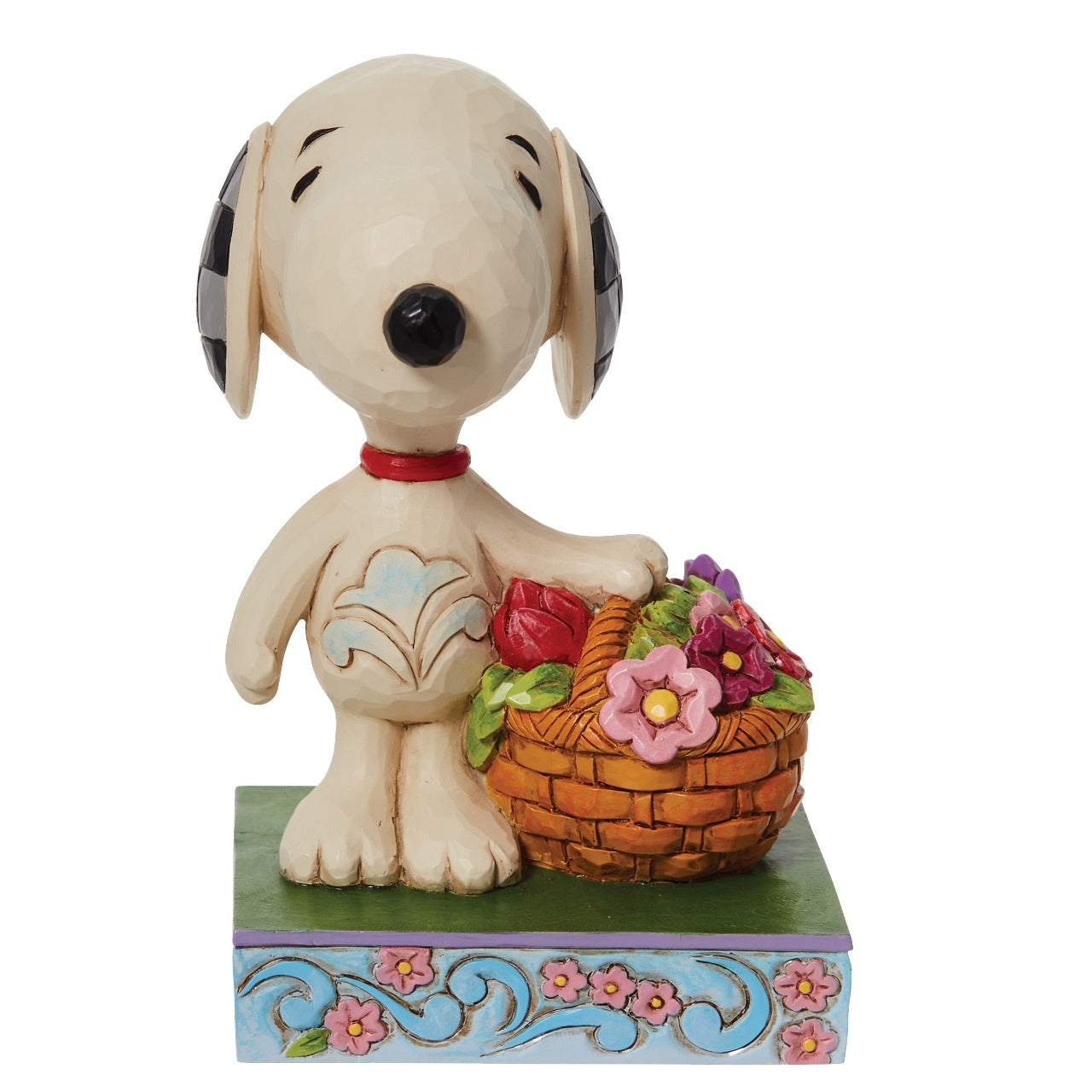 Snoopy With Basket of Tulips - JS