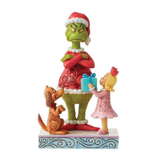 Max and Cindy Giving Gift to Grinch