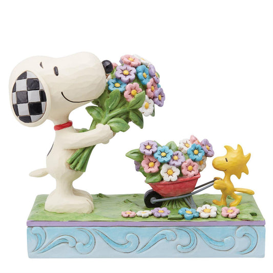 Snoopy - Flowers and Wheelbarrow - JS