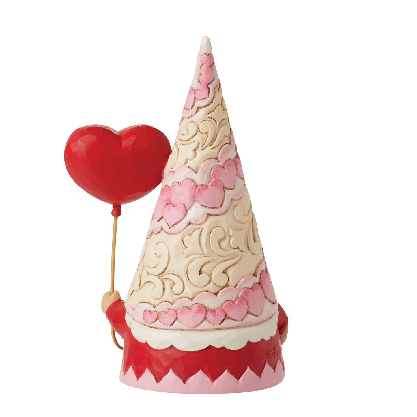 Gnome Holidng Heart Balloon, Filled with Love