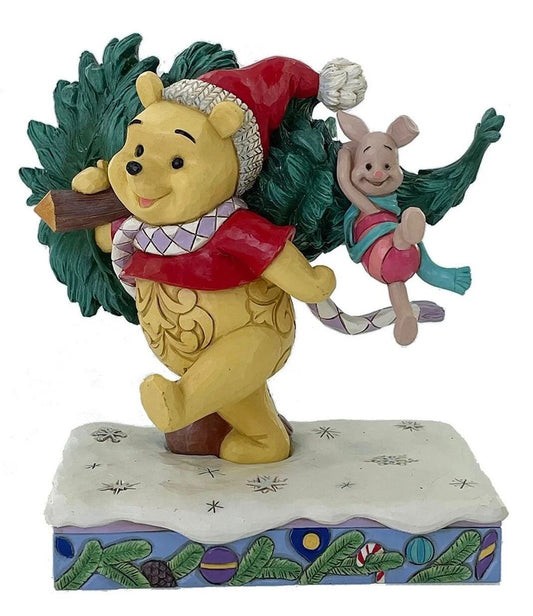 Disney Traditions - 15cm Pooh with Christmas Tree