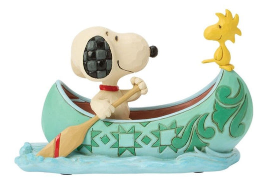 Snoopy and Woodstock in Canoe - 10cm/4.09"