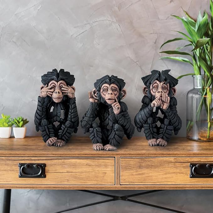 Baby Chimp (Hear No Evil) - Sculpture (marble/stone)