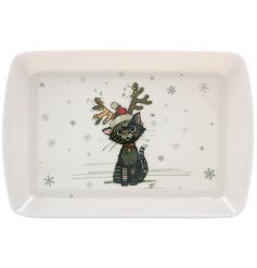 Christmas Kitty Tray - Bug Art