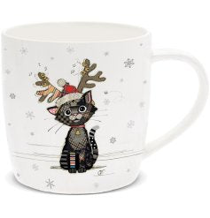 Christmas Kitty Mug - Bug Art