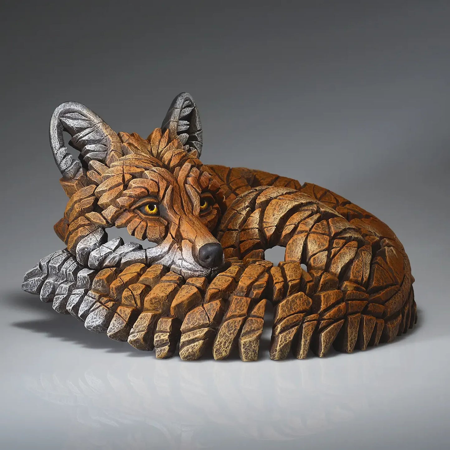 Curled Up Fox Figure (marble/stone)