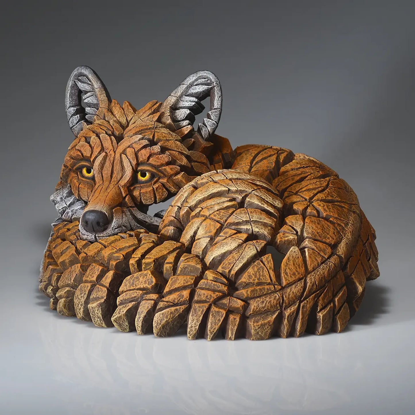 Curled Up Fox Figure (marble/stone)