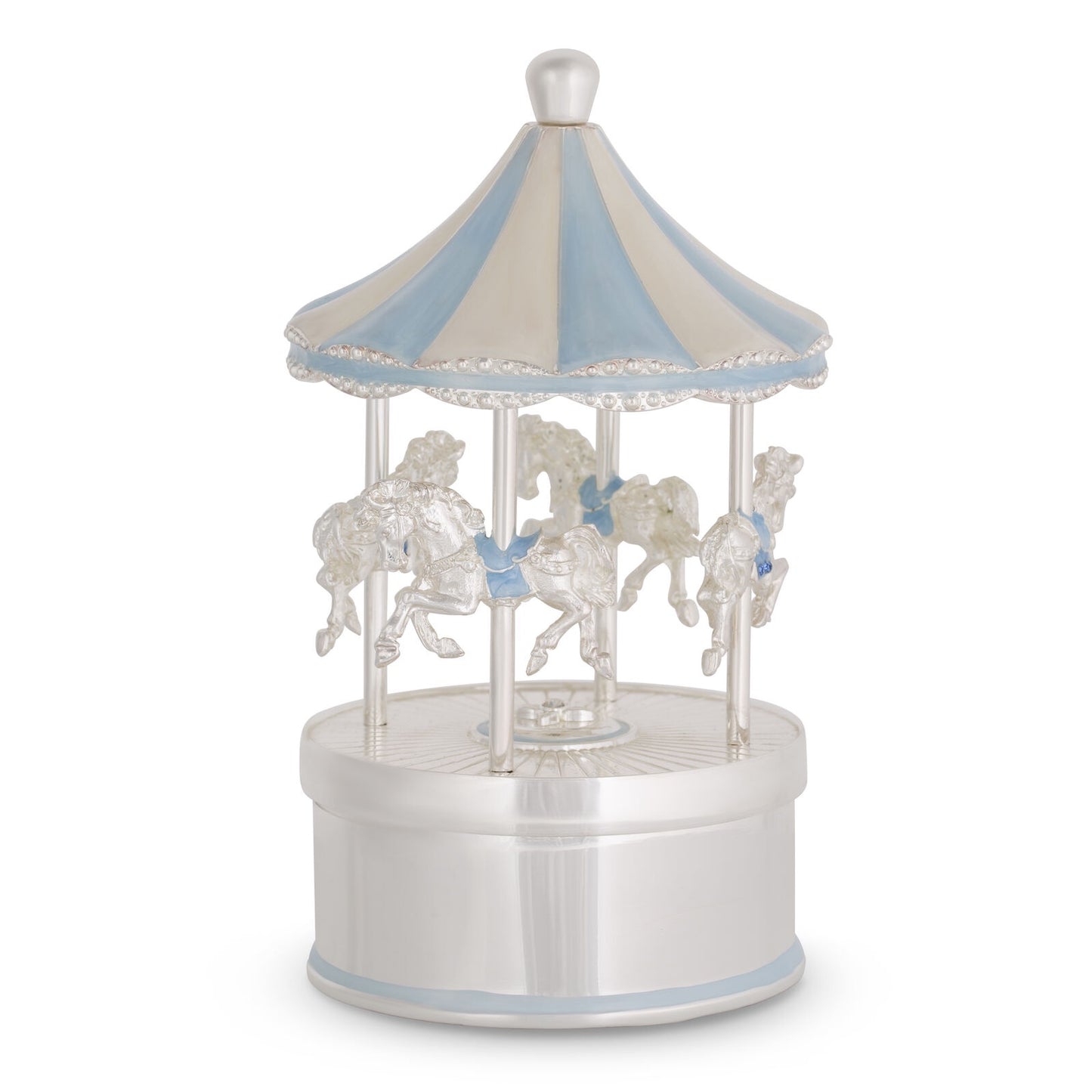 Blue Rocking Horse Carousel 8 x 8 x 12.8cm
