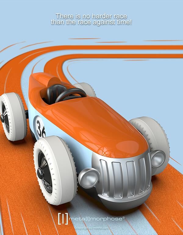 Metalmorphose - Keychain Vintage Racer Car