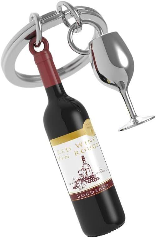 Keychain Red Wine & Glass