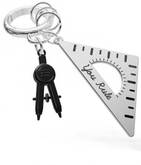 Metalmorphose - Keychain Ruler - Compass Teacher