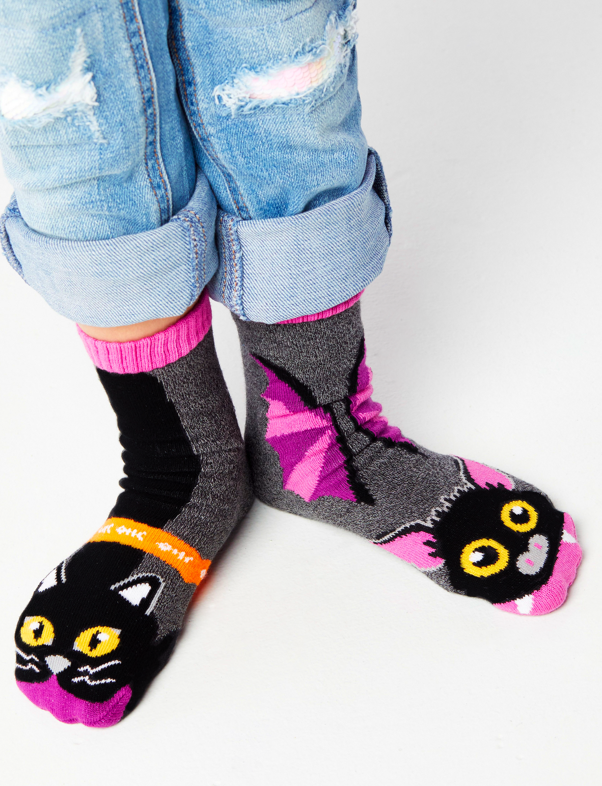 Pal Socks - Bat & Black Cat (1-3 years)
