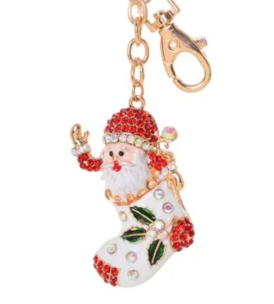 Keyring - Christmas Santa Stocking