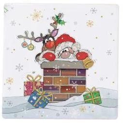 Christmas Coaster Santa - Bug Art