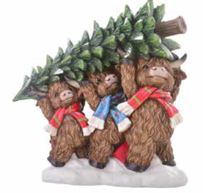Christmas Tree Highland Cow
