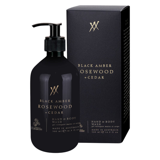 Hand and Body Wash - Black Amber - Rosewood Cedar - 500ml