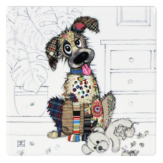 Murphy Mutt Ceramic Coaster - Bug Art