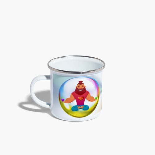 Meditation Dude Enamel Outdoor Mug