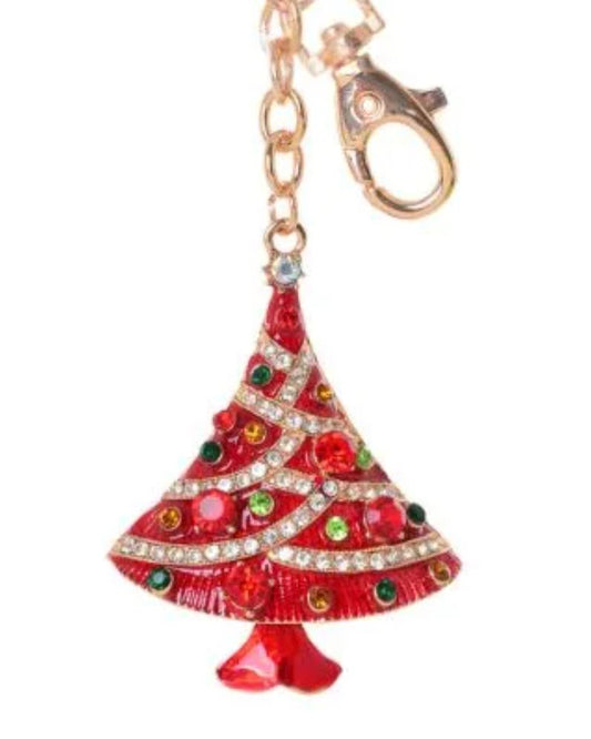 Keyring - Christmas Tree (Red)