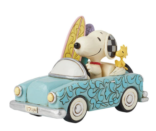 Snoopy & Woodstock in Car Surf