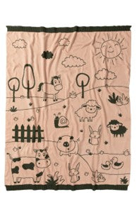 Baby Blanket - Animal Farm - Reversible