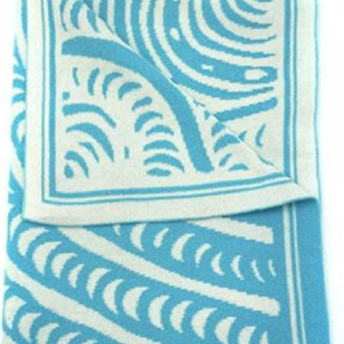 Baby Blanket - Blue - 100% Cotton (Artist: Cynthia Burke)