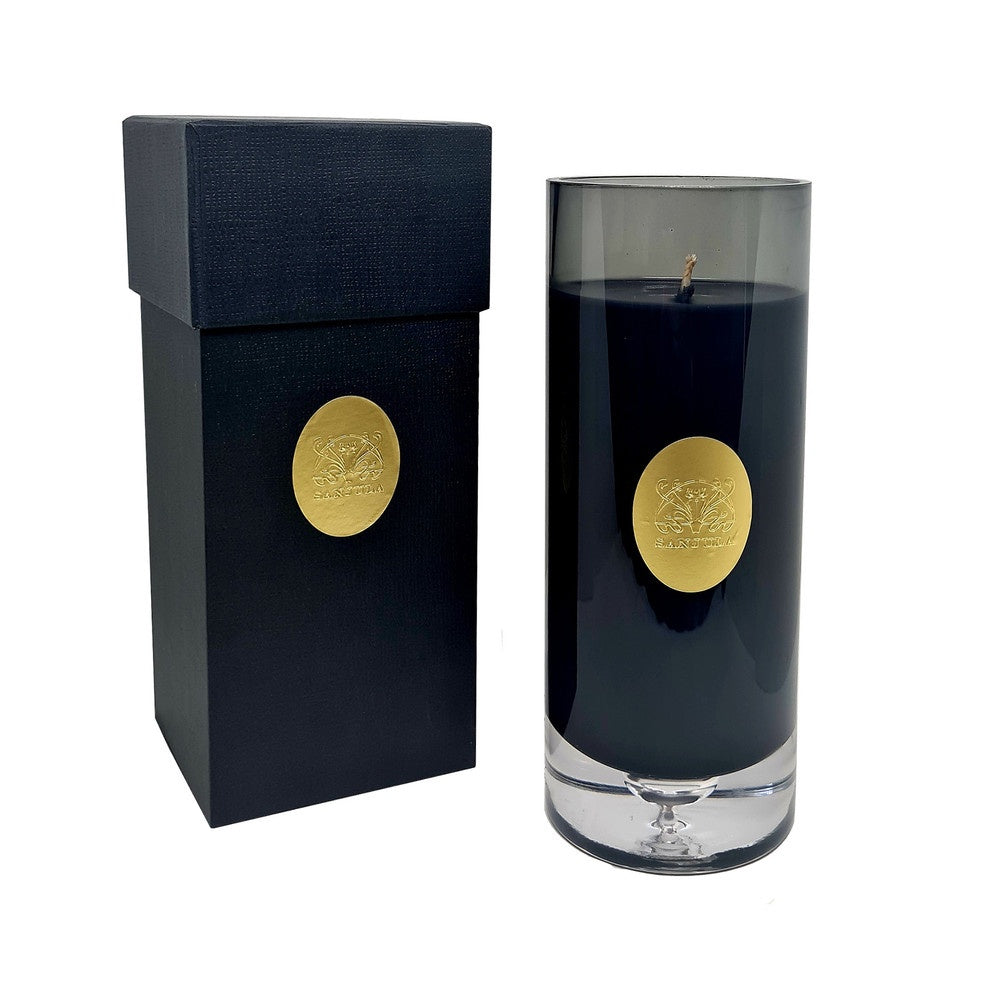 Luxury Cylinder Candle 70 Hours - Verdure - Black Wax