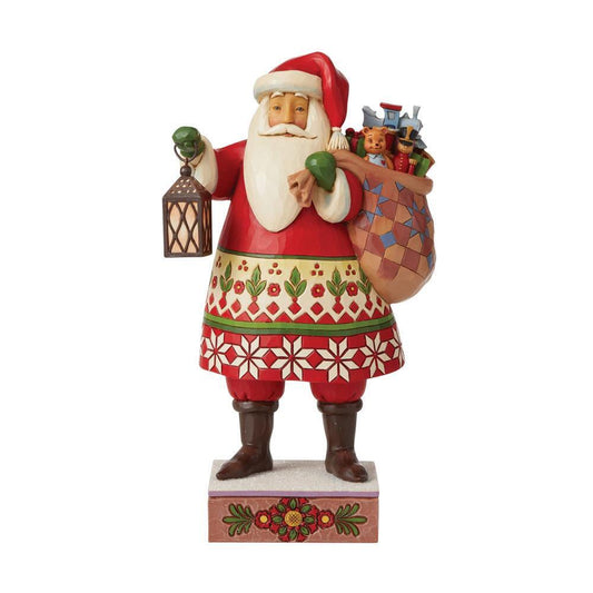 Santa with Toybag and Lantern - Heartwood Creek - JS