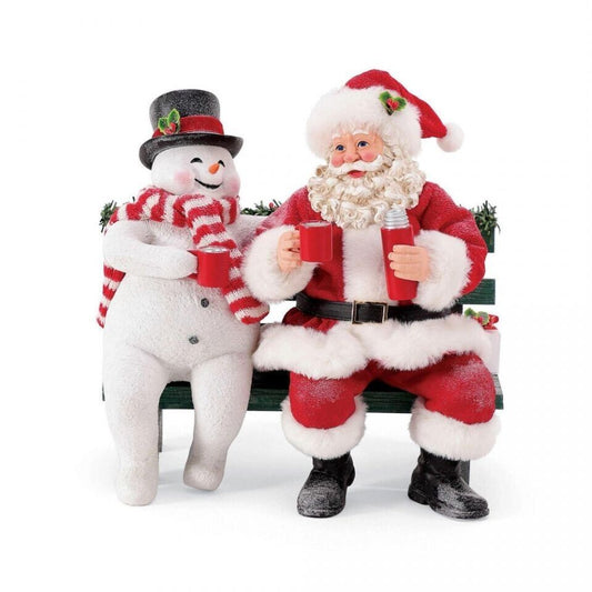 Santa and Snowman - Sharing Warmth - Possible Dreams