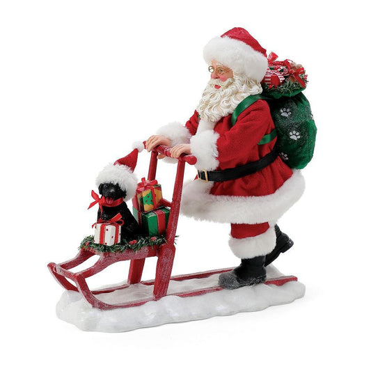 Santa on Sled with Pets - Possible Dreams