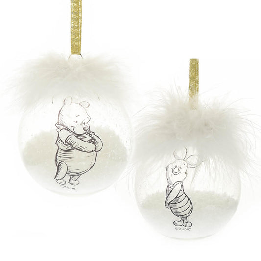 Disney Christmas Bauble Set 2 -- Pooh and Piglet (Collectible)